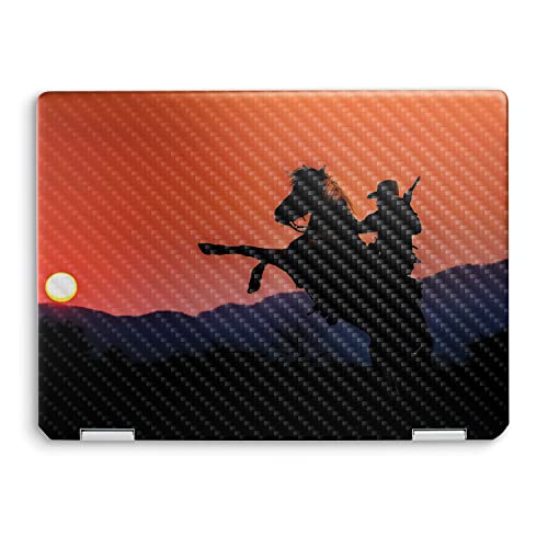 Image of MightySkins Carbon Fiber Skin Compatible with HP Spectre x360 14 inch (2022) Full Wrap Kit - Bronco Sunset | Protective, Durable Textured Carbon Fiber Finish | Easy to Apply | Made in The USA