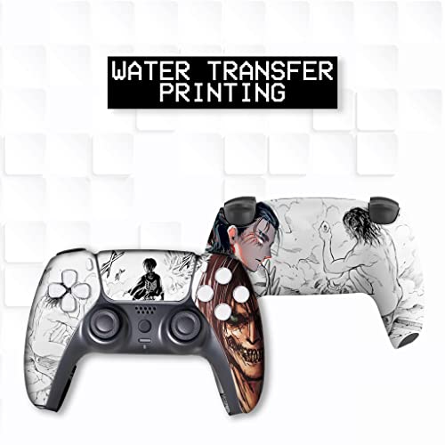 Image of Attackk on Tittan Custom PS-5 Controller Wireless compatible with Play-Station 5 Console by BCB Controllers | Proudly Customized in USA with Permanent HYDRO-DIP Printing (NOT JUST A SKIN) (MODDED).
