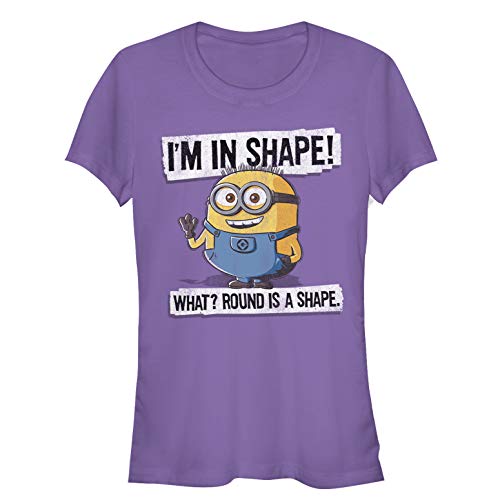 Minions Womens Shape Juniors Short Sleeve Tee Shirt Purple