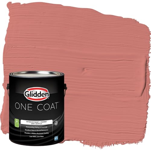Glidden Interior Paint + Primer: Red/Chili Pepper, One Coat, Flat, 1-Gallon