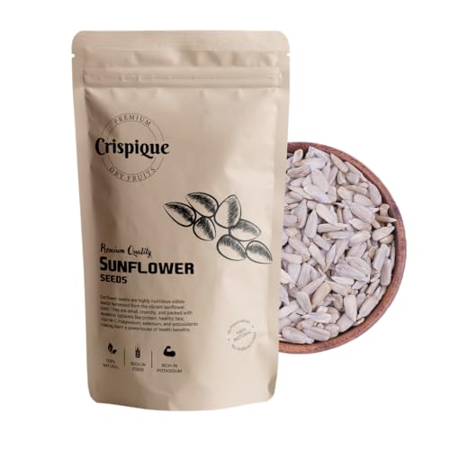 Image of Crispique Premium Raw Sunflower Seeds 500g | Natural, Healthy Snacks | Rich in Protein, Fiber & Antioxidants