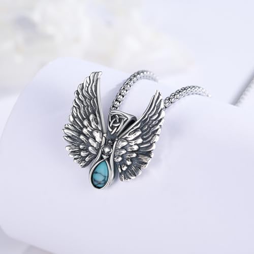 Viking Necklace for Men 925 Sterling Silver Rune Amulet Pendant Nordic Necklace Viking Jewelry Gift for Father Husband Son2