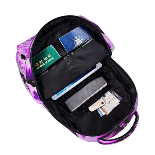 Sac à dos ordinateur portable violet papillon léger pour le travail