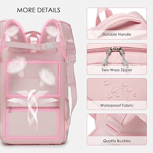 SPAHER Maleta Negra Portátil de Cabina 40x20x25, para viaje en Avión en Ryanair, Mochila 20L para Hombre y Mujer