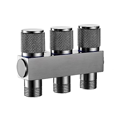 Robinet filetage multi-fonction à 4 voies et vanne d'arrêt wc laiton - 2