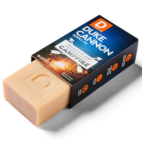 Image of Duke Cannon Supply Co. Big Brick of Soap Bar for Men Campfire (Warm, Slightly Smoky Scent) - Extra Large, Masculine Scents, All Skin Types, 10 oz. (Pack of 1)