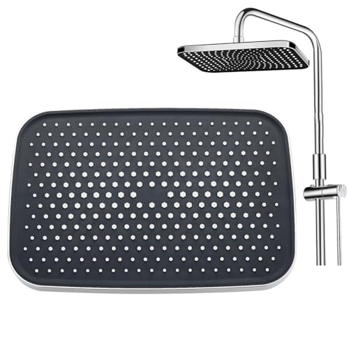 Rociador para Ducha Cuadrado Inoxidable, Presión de Acero Inoxidable Ducha, Alcachofa de Ducha de Lluvia de Acero Inoxidable, Cómoda a Baja Presión de Agua Instalación en Pared o Techo