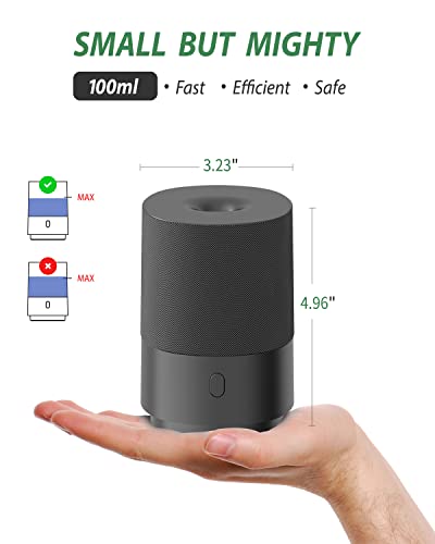 Spring Poetry Essential Oil Diffuser-100Ml Premium 3.0Mhz Ultrasonic Cool Mist Humidifier With Aromatherapy Oil Diffusers For Home/Room/Office/Travel,7 Colors Light And Waterless Auto-Off（Black） #TOP4