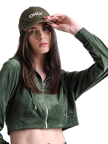 Image of ONLY Women's Polyester Blend Hooded Neck Sweatshirt