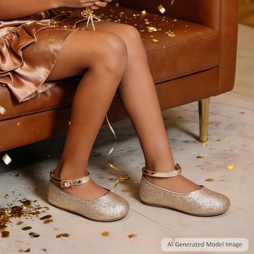 Image of Felix & Flora Girls Toddler Little Ballet Shoes - Flower Girls Mary Jane Flats Dress Shoes Party Wedding