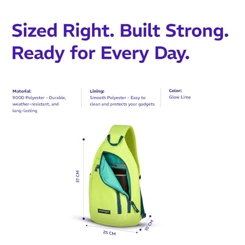 Image of Provogue Bolt Crossbody Bag for Men and Women, Sling Bag, Small Backpack, Multi-pocket Bag for Travel, Chest Bag with 8 inch Tab Pocket, One Side Shoulder Bag