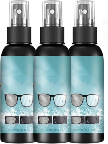 Limpiador de gafas en aerosol, eliminador de arañazos para lentes, limpiador de pantalla en aerosol y paño antirayas, para lentes de cámara y gafas de sol