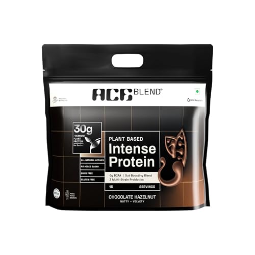 Ace Blend Intense 30g Plant Protein | Supports Muscle Growth & Recovery | Reduces Post-Workout Fatigue | 6g BCAA Amino Profile | Easy to Digest | For*