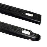 Wade 72-01621 Truck Bed Rail Caps Black Ribbed Finish with Stake Holes for 1993-2011 Ford Ranger (Except STX) & 1994-1997 Mazda B-Series Pickup with 6ft bed (Set of 2)
