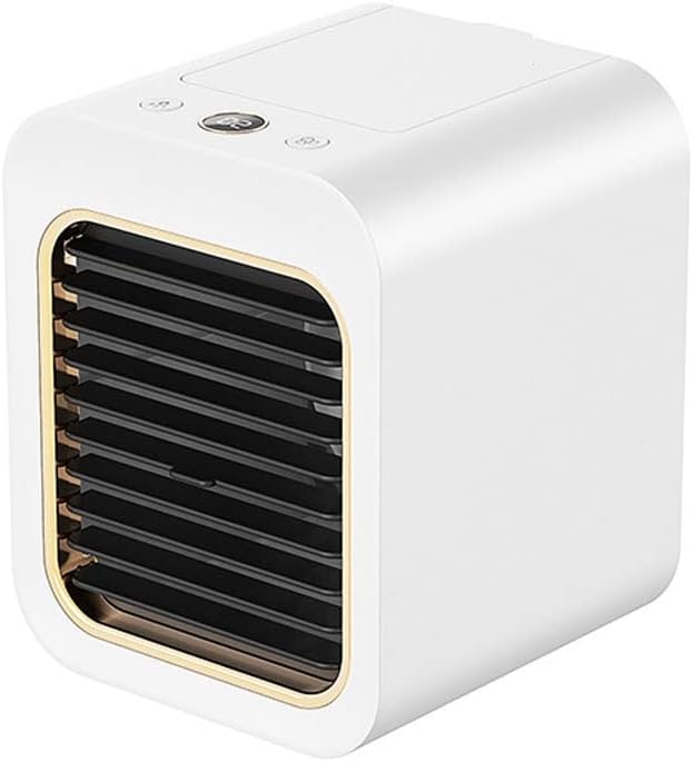 Personal Air Cooler Portable Evaporative Conditioner Mini Air Fan with USB for Home Bedroom Room Office Dorm Car Camping Tent (Color : White) (White)