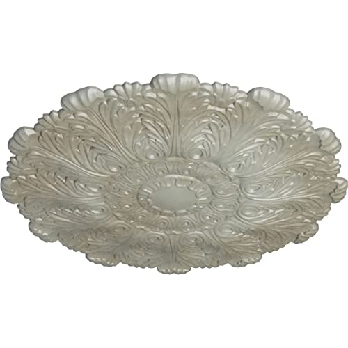 Image of Ekena Millwork CM31DUFLS 31 inchOD X 1 1 /2 inchP Durham Ceiling Medallion Fits Canopies Up To 4 1 /4 inch, Flash Gold