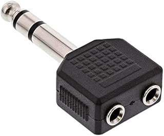 InLine 99304 adapter audio, wtyczka jack 6,3 mm stereo do 2 x 3,5 mm jack gniazdo stereo