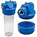 Produktbild 10-Zoll Wasserfilter Hausanschluss 1/2"- Hauswasserfilter aus Kunststoff mit Entlüftungssystem - Vorfilter hauswasserwerk Kalkschutz für Haushalt und Industrie, 310 mm Höhe, 130 mm Durchmesser
