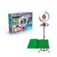 Canal Toys – Studio Creator 360 Motion Tracking Ring Light Video Kit – Record TikTok, YouTube & Instagram Content with XL Green Screen, Tripod & Phone Holder – Ultimate Creator Set for Teens