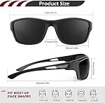 HENGOSEN Polarized Sports Sunglasses for Men Women, Mens Sunglasses Running Cycling Driving UV Protection