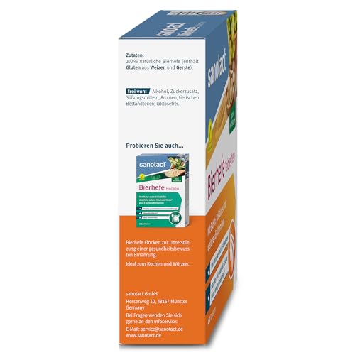 sanotact Bierhefe Tabletten (10 x 400 Tabletten) • 100% natürliche Bierhefe vegan • Mit Biotin für schöne Haare & gesunde Haut • 6 B-Vitaminen • Auch für Hunde geeignet • Hefetabletten