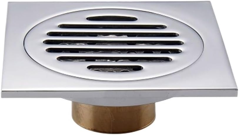 Solid Brass Bathroom Fittings Square Floor Drain Waste Grate