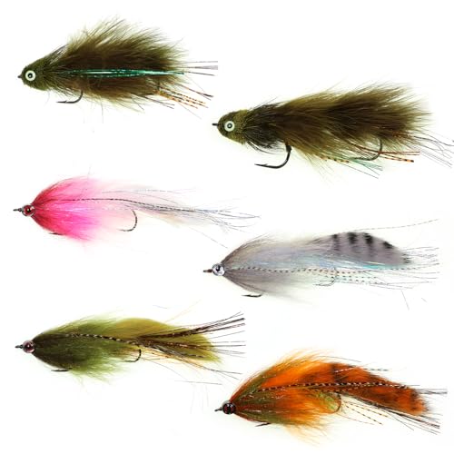 ICERIO 26/22/20PCS Fly Fishing Flies Set, Muskie Bass Pike Streamer Lures, Saltwater Freshwater Trolling Baits, Assorted Colors