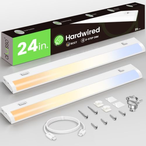 Image of ALUSSO Hardwired Under Cabinet Lighting 24in 15W Counter for Kitchen Closet