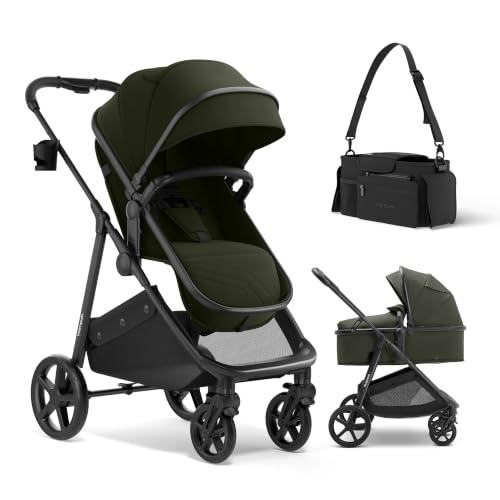 Image of Mompush Wiz 2-in-1 Bassinet Stroller, Reversible Seat, Universal Organizer