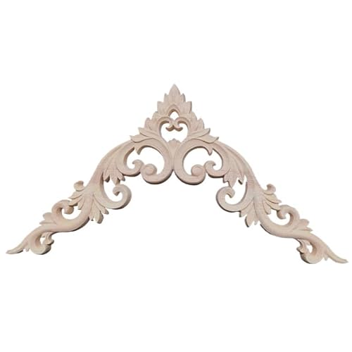Nozvblxm C 40Cmx40cm Wooden Carved Corner Flower Applique