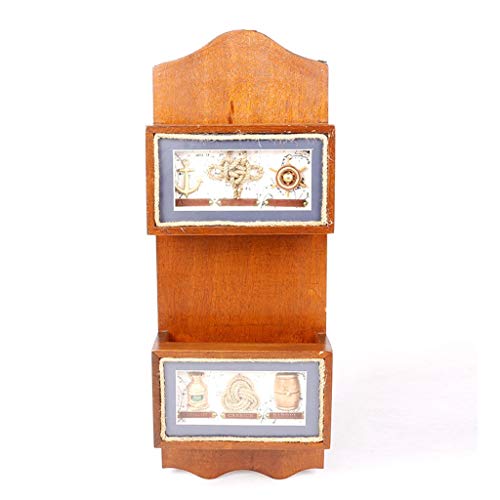 Jinxin-Office Supplies Vintage trä vägg hängande tidningsställ tidningsförvaringsställ, 18 x 8 x 40 cm