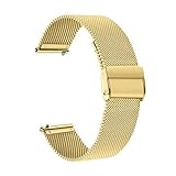 MAKAZHZZRM Adatto for Samsung Galaxy Watch Active 2 44mm 40mm Cinturino 20mm Braccialetto Adatto for Galaxy 3 41mm/Watch 42mm/Gear S2 Sport(Gold)