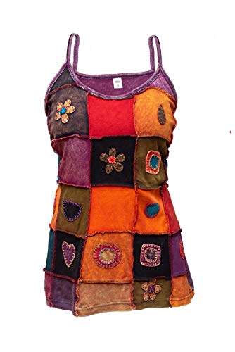 Ezhippie Débardeurs d'été délavés multicolores pour femmes, Multicolore, XXXL Cover