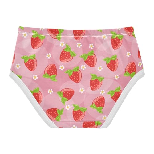 Little Girl Underwear Toddler Panties Kids Undies Strawberry Fruits Soft Cotton Briefs 2T-8Y2