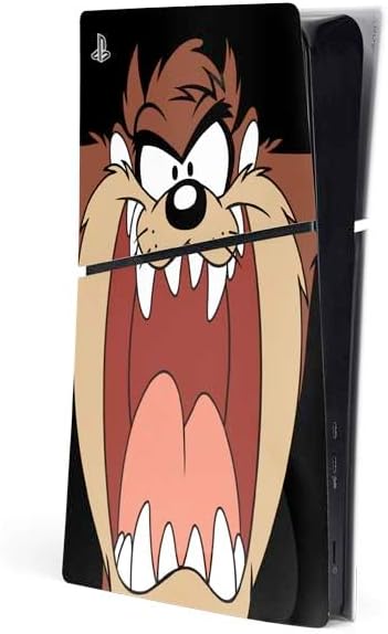 Skinit Decal Gaming Skin Compatible with PS5 Slim Digital Edition Console - Officially Licensed Looney Tunes Tasmanian Devil Super Sized Pattern Design