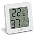 Produktbild ADE Digitales Thermo-Hygrometer WS 1706. Thermometer mit präziser Anzeige der Temperatur, Hygrometer für Luftfeuchtigkeit mit Komfortzonen-Indikator und Uhr. LCD-Display. Inklusive Batterie. Weiß