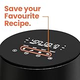 Nutricook Air Fryer – 8 Preset Functions, Tempered Glass Control Panel, 3.5 Quart Compact Airfryer for Home and Kitchen, Quiet, Small, Non-Toxic, Black