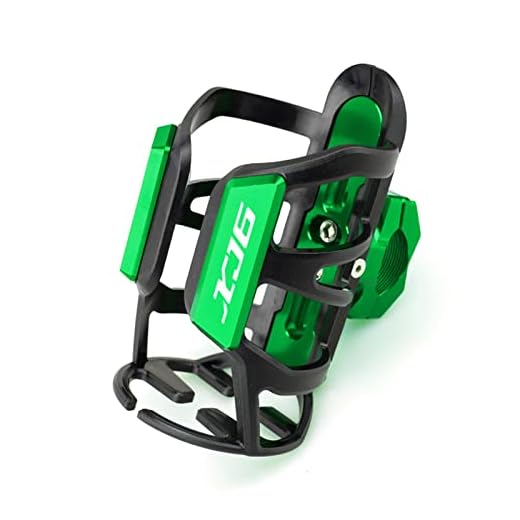 Para YAMAHA XJ6 XJ-6 XJ 6 Diversão Motocicleta Liga de Alumínio Gaiola Garrafa de Água Bebida Moto Suporte Suporte de Copo Acessórios de Montagem (Color : Green)