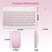 LUIOOXEIM Keyboard Case for Samsung Galaxy Tab S10 Lite / S10 FE / S9 FE / S9 10.9-11 inch, Mouse and Detachable Keyboard (Pink)