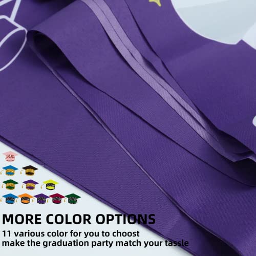 Image of Graduation Decorations 2026 Banner Porch Sign Purple Gold for Class of 2026 Graduates Party Supplies