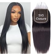 Straight Closure Human Hair 5x5 Hd Lace Closure 12A Virgin Remy Human Hair Closure For Black Wome...