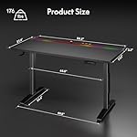 FLEXISPOT Electric RGB Gaming Standing Desk, 55" Dual Motor Height Adjustable Desk with Integrated Cable Management, Ergonomic Sit-Stand Computer Workstation for PC Gamers - Image 3