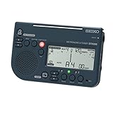SEIKO(セイコー) メトロノームチューナー 大音量 譜面台取付可能 吹奏楽部に最適 ブラック STH200B