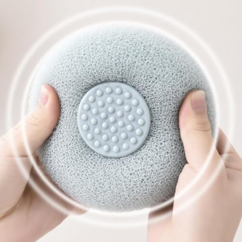 Esponja De Chuveiro Banho Esfoliação Corporal Limpeza Com Ventosa Massagem Pele Saudável - 1 unidade