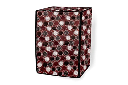 Image of Stylista Washing Machine Cover Compatible for Bosch 8 kg Front Load WAT24463IN Abstract Pattern Maroon