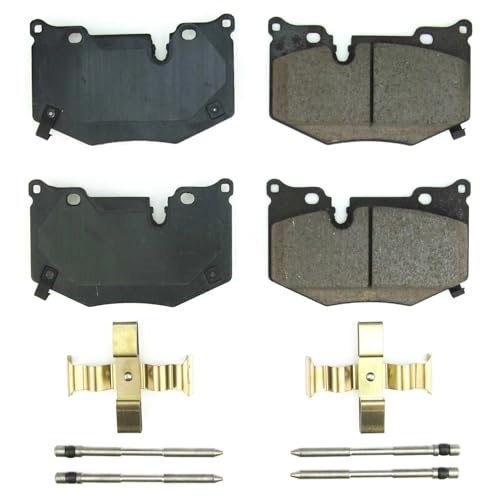 Image of PowerStop Rear Brake Pads for Chevrolet Corvette 2020-25 - Z17 Ceramic Brake Pads with Installation Hardware, 17-8010