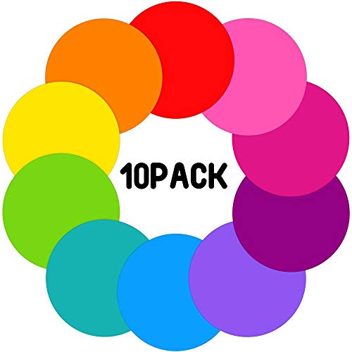 HOXHA Dry Erase Dots, Colorful Dry Erase Circles White Board Removable Markers Wall Decal Spots Stickers Set for Home Office Classroom Students Tables & Desks