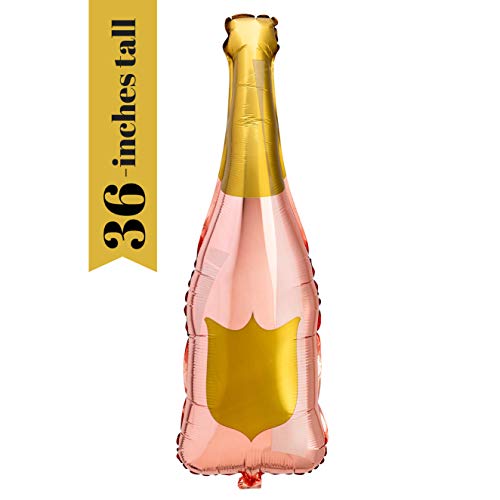 Paper Confetti Champagne Bottle Balloon, Rose Gold Party Decorations, 21st Birthday, Engagement Party Decorations, Bachelorette Party Decorations, Bridal Shower Decorations, Champagne Balloon