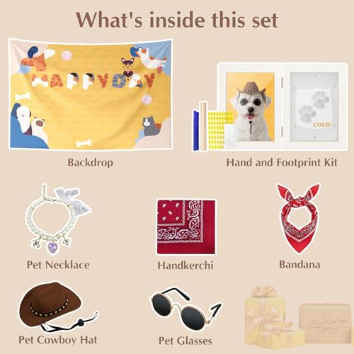 Kit Fiesta para Perros y Gatos con Sombrero y Accesorios miniatura 6