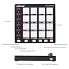 MIDI Controller Beat Maker Machine 6 Assignable Knobs Note Repeat Full Level Buttons and Production Software Portable Mini MIDI Controller Pad USB for Beginner Music Production